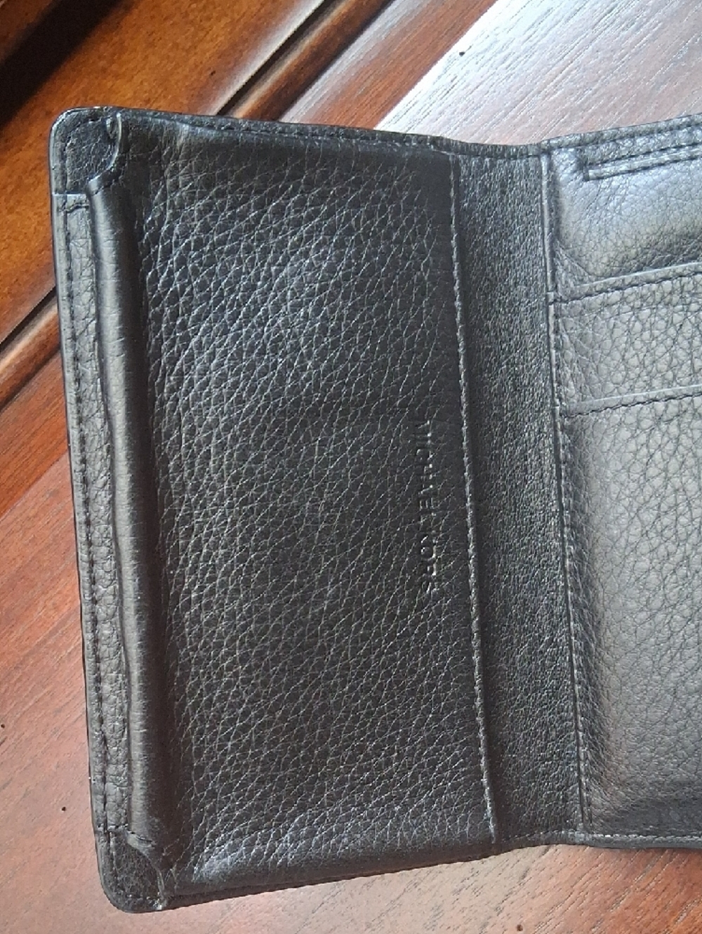 Michael Kors Black Pebbled Leather Wristlet with Gold MK Emblem - Picture 5 of 14